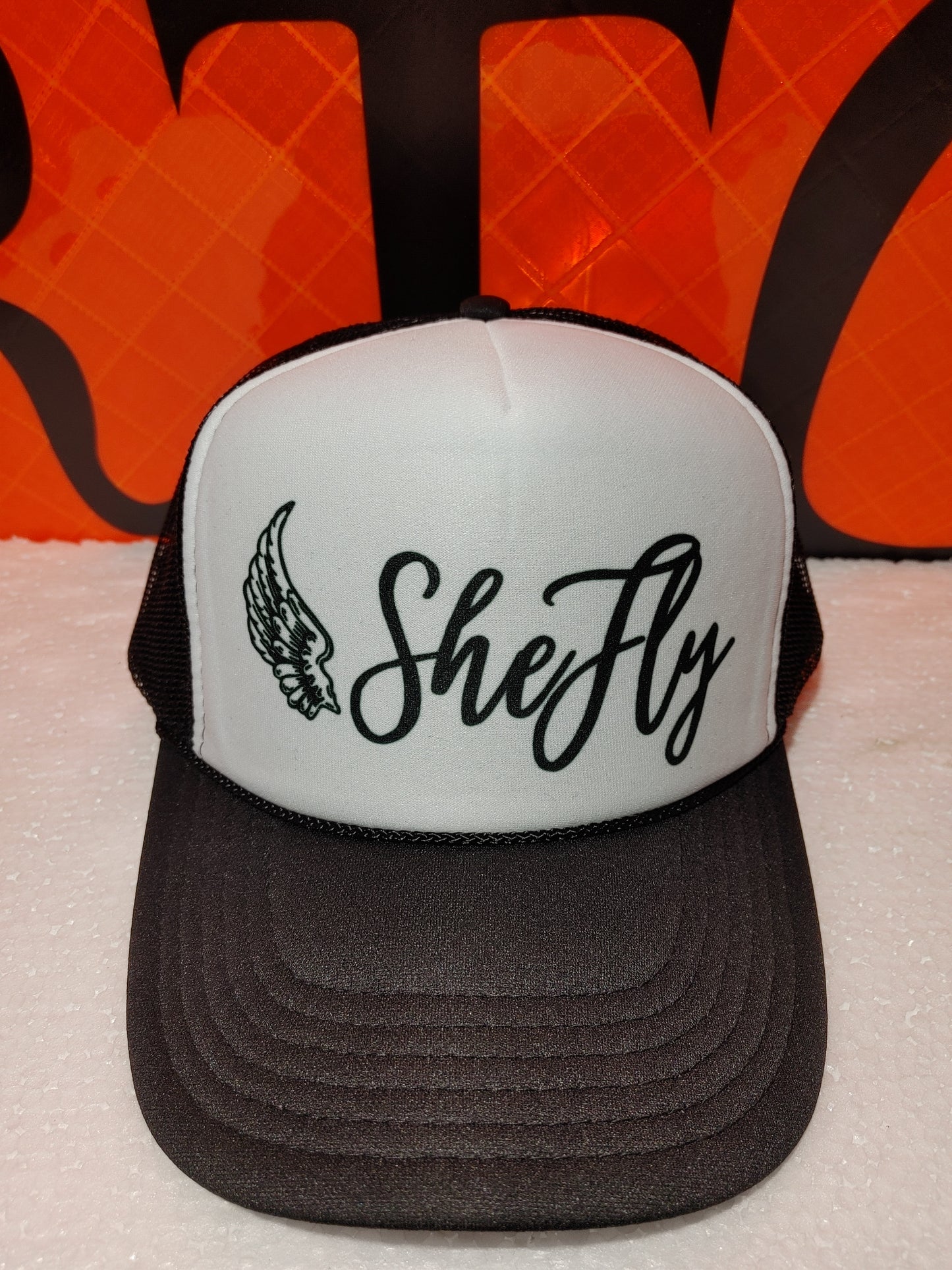 Shefly Clothing Mesh Snapback Trucker hat Shehat in Pink or Black