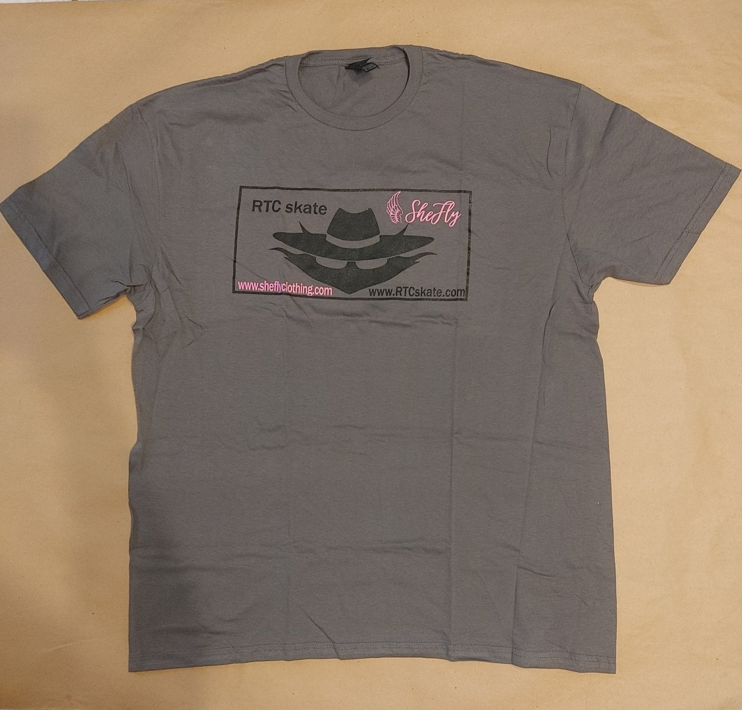 RTCskate & Shefly Short Sleeve Gray T-shirt Collabclothing