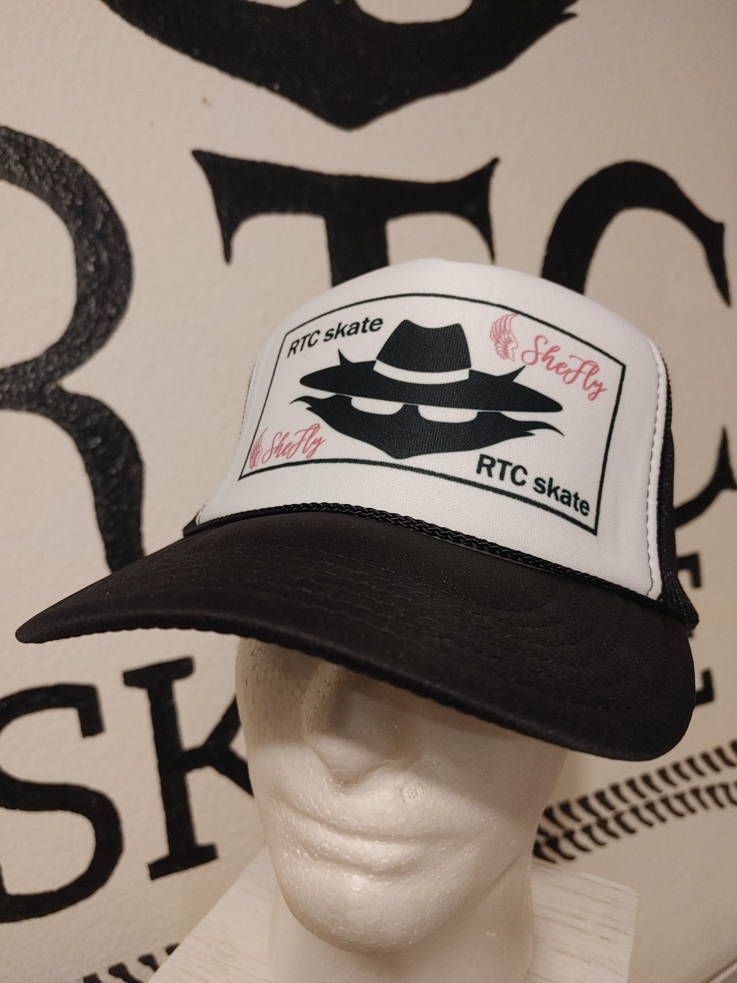 RTCskate /SheFly Black collabclothing snapback trucker hat